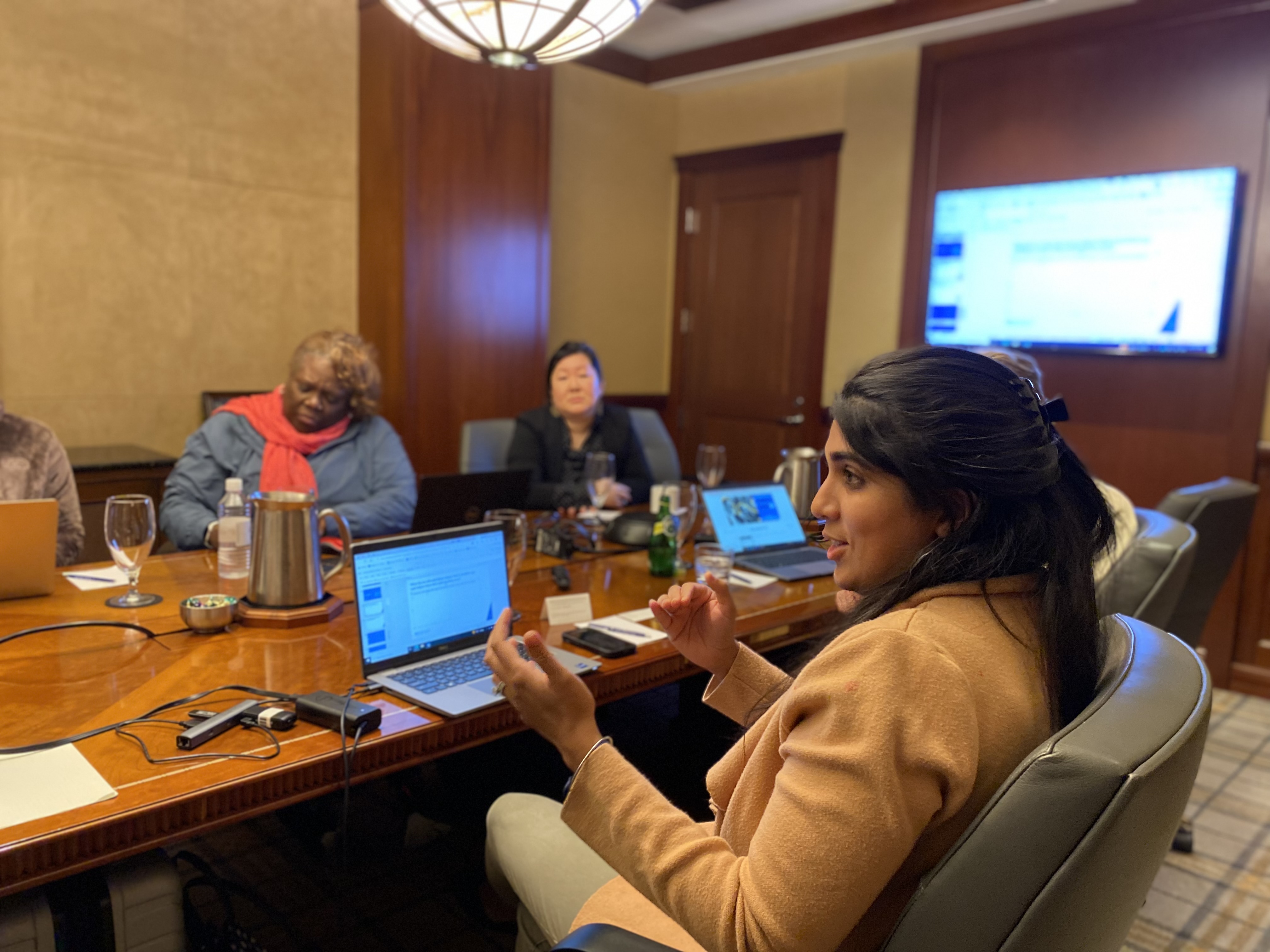 Anushka Shirali speaks to the room at an Advancing Opportunities for All meeting in San Antonio, Texas